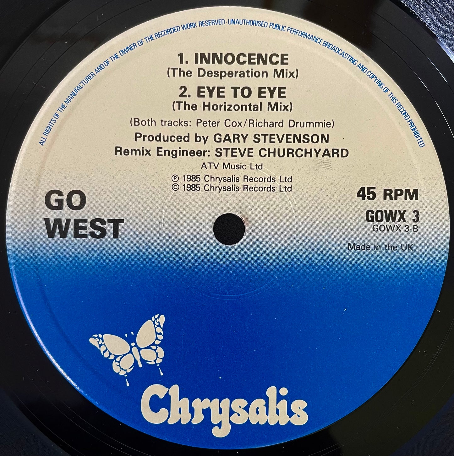 Go West – Don't Look Down (The Stratospheric Mix) - USED Vinyl 12" Single