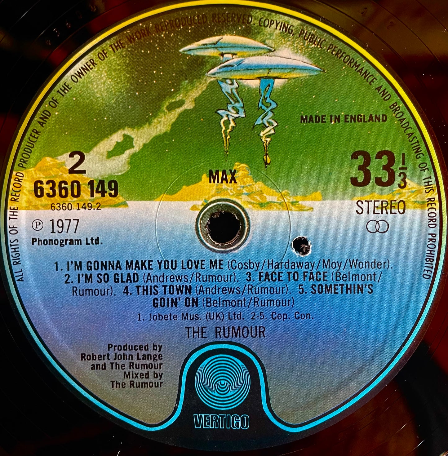 The Rumour – Max - USED Vinyl LP