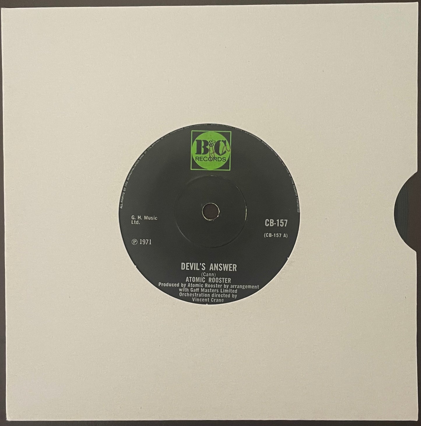 Atomic Rooster – Devil's Answer - USED Vinyl 7" Single
