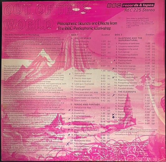 BBC Radiophonic Workshop – Out Of This World - Atmospheric Sounds And Effects From The BBC Radiophonic Workshop - USED Vinyl LP
