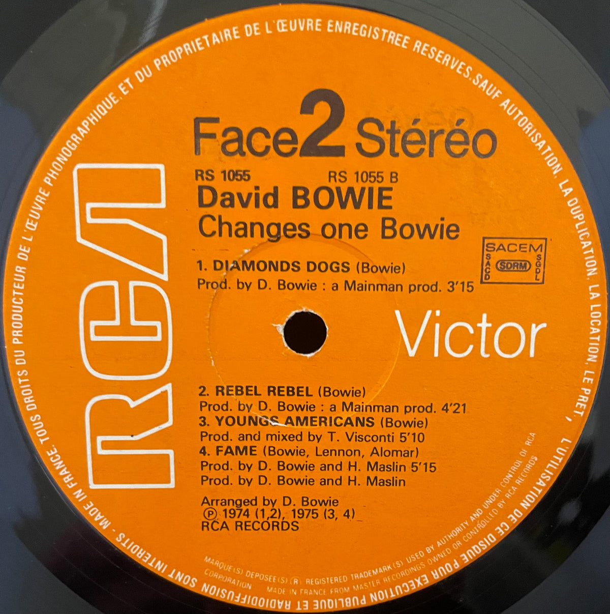 David Bowie – ChangesOneBowie - USED Vinyl LP