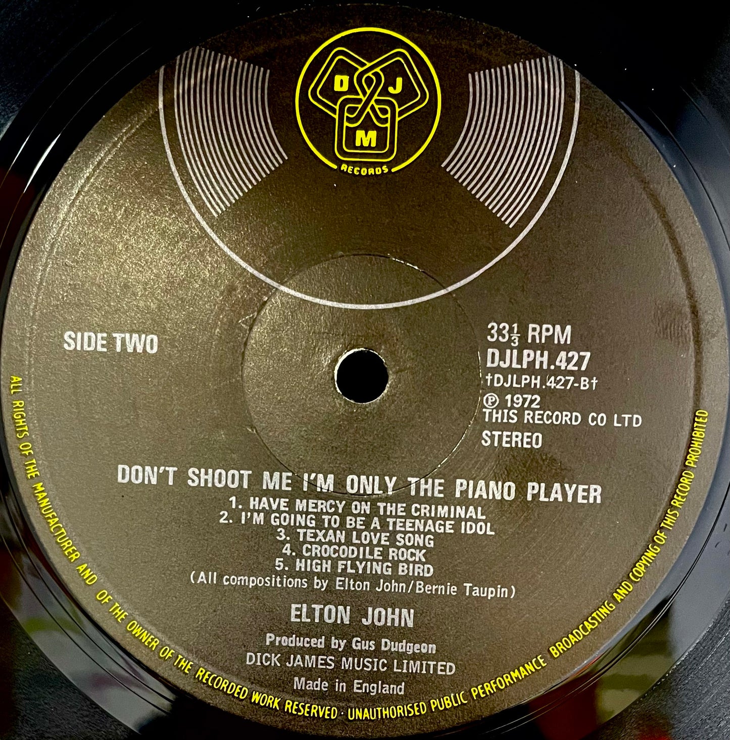 Elton John – Don't Shoot Me I'm Only The Piano Player - USED Vinyl LP