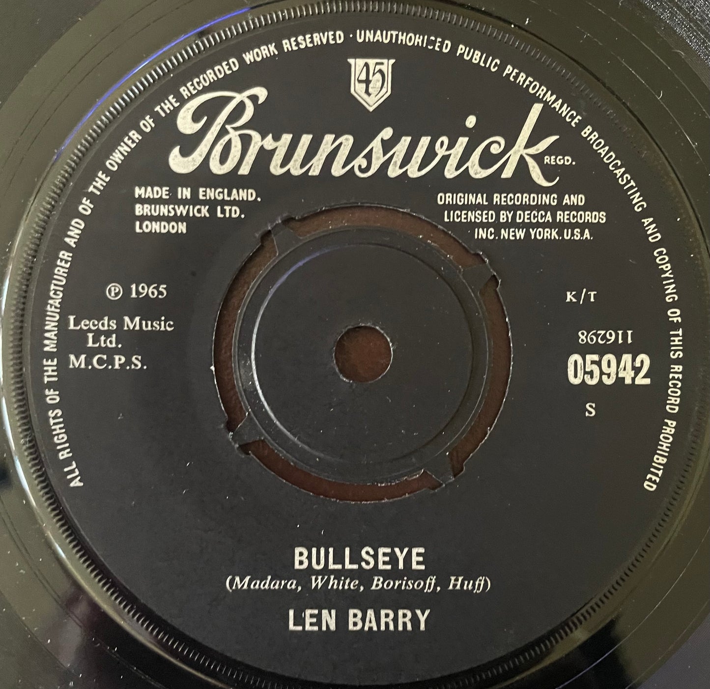 Len Barry – 1-2-3 - USED Vinyl 7" Single