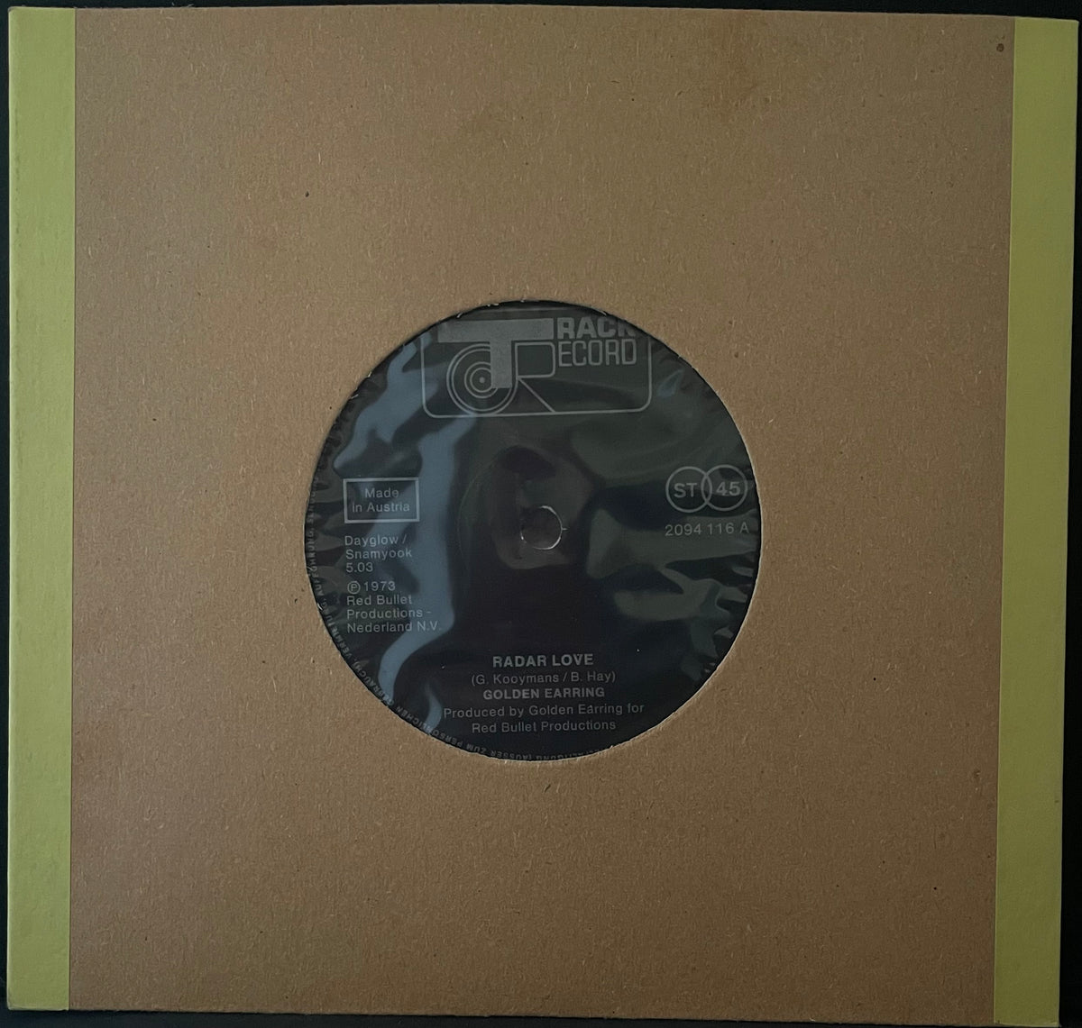 Golden Earring – Radar Love - USED Vinyl 7" Single
