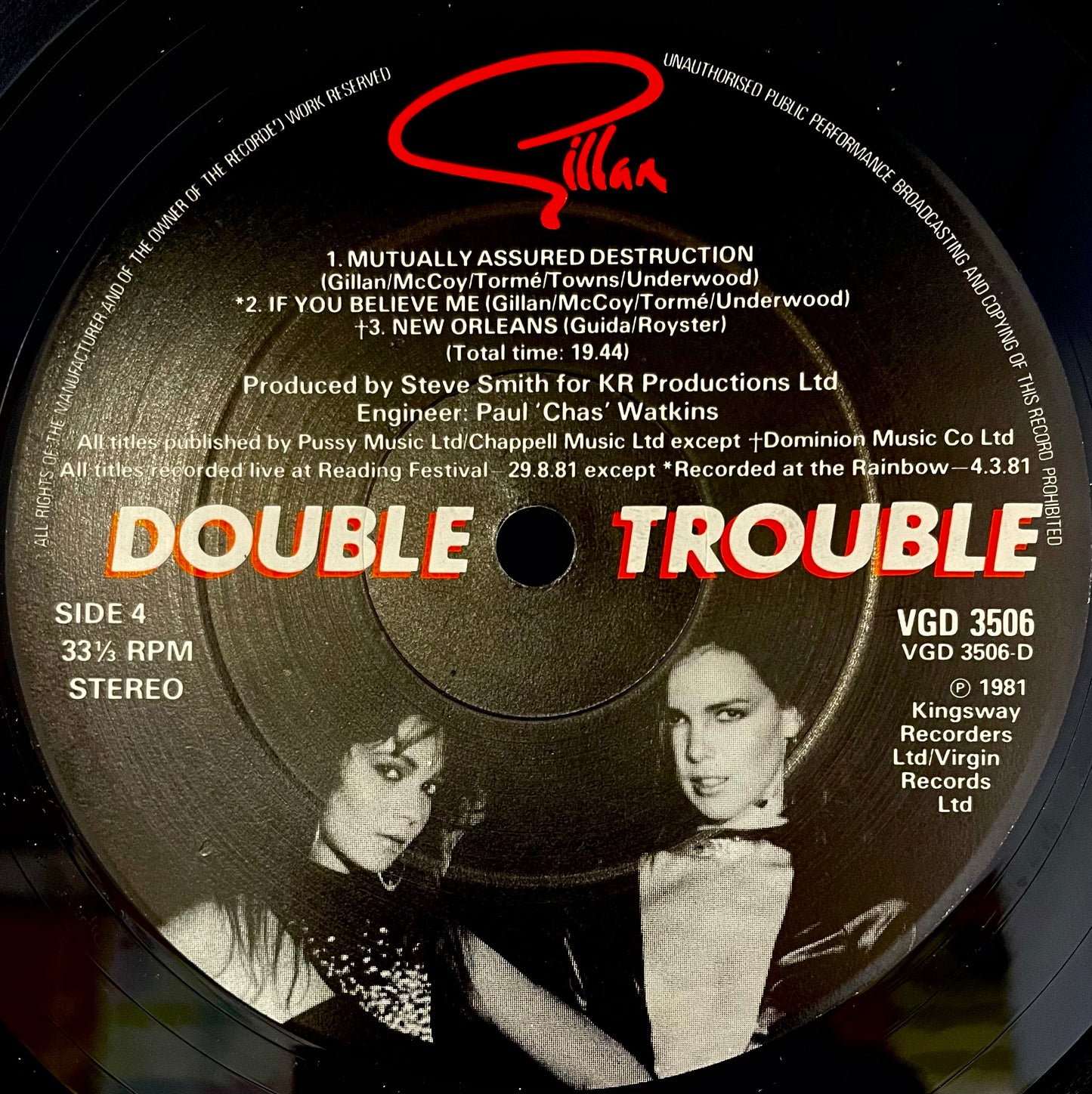 Gillan – Double Trouble - USED Vinyl 2LP