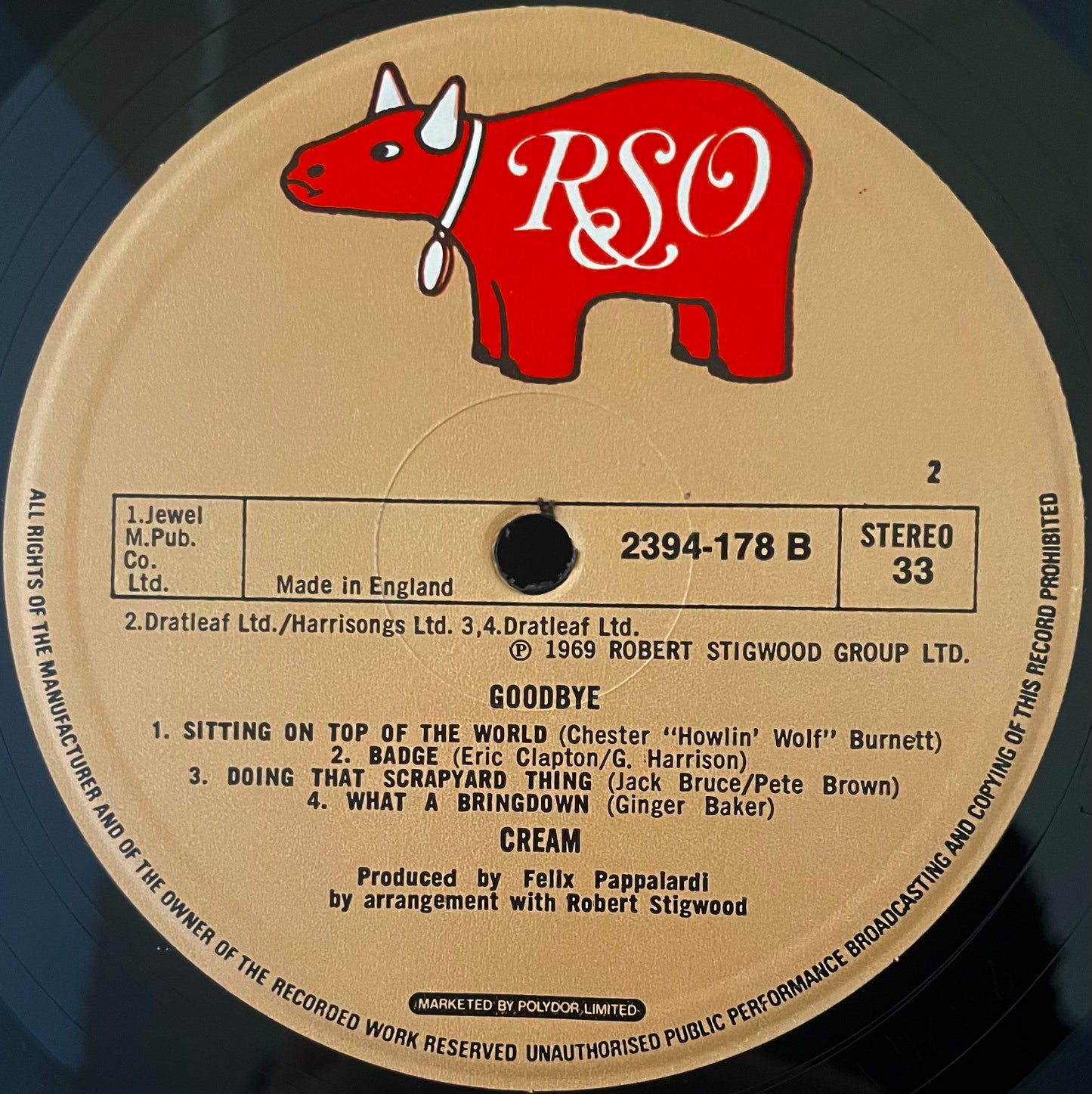 Cream – Goodbye - USED Vinyl LP