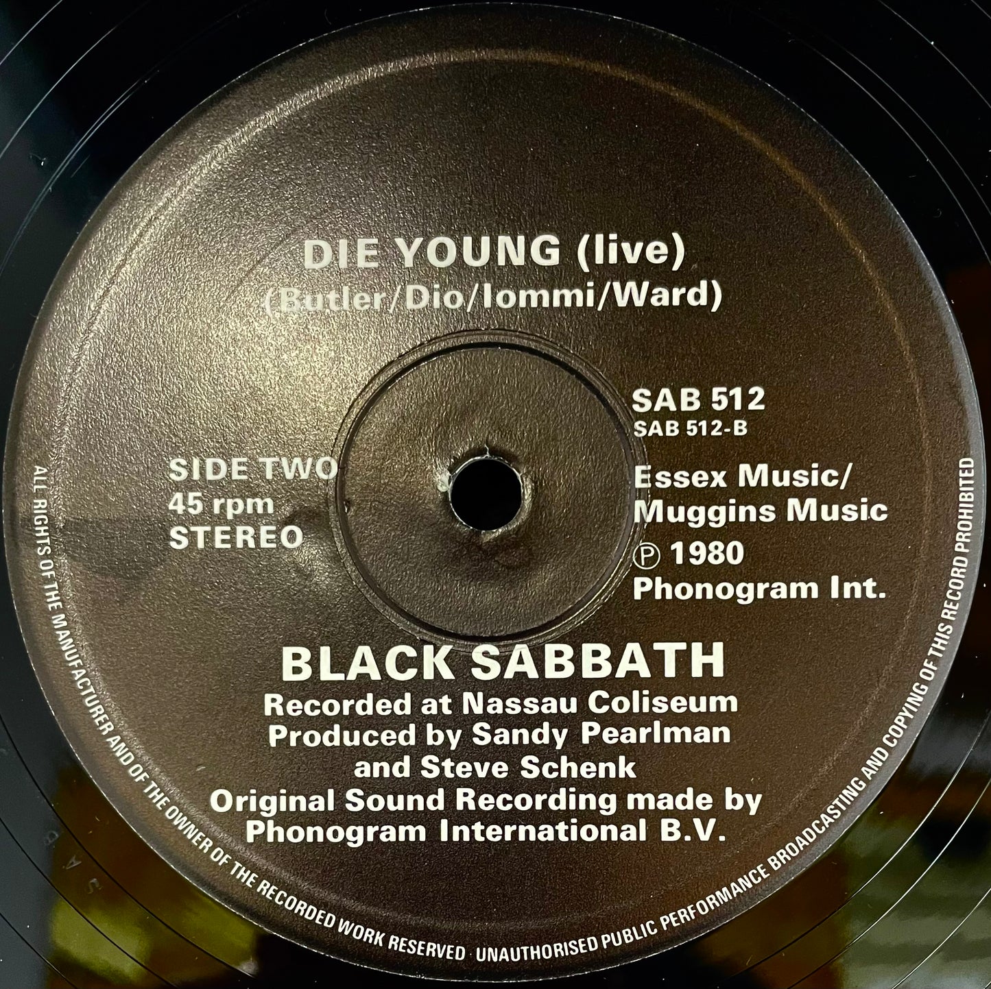 Black Sabbath – Mob Rules - USED Vinyl 12" Single