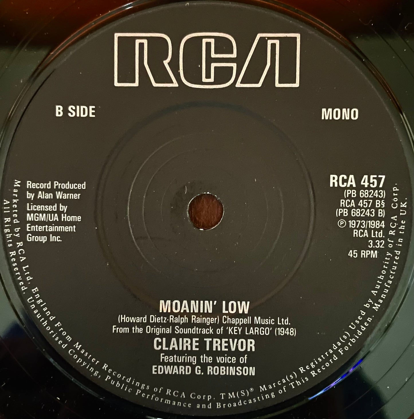 Humphrey Bogart And James Cagney – The Gangster Single - USED Vinyl 7" Single