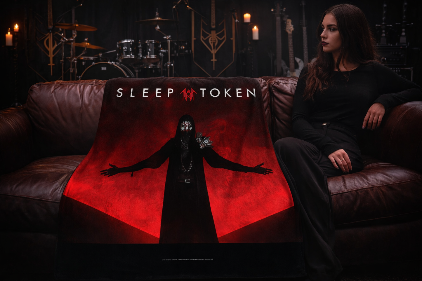 Rocksax Sleep Token Blanket - Red Light