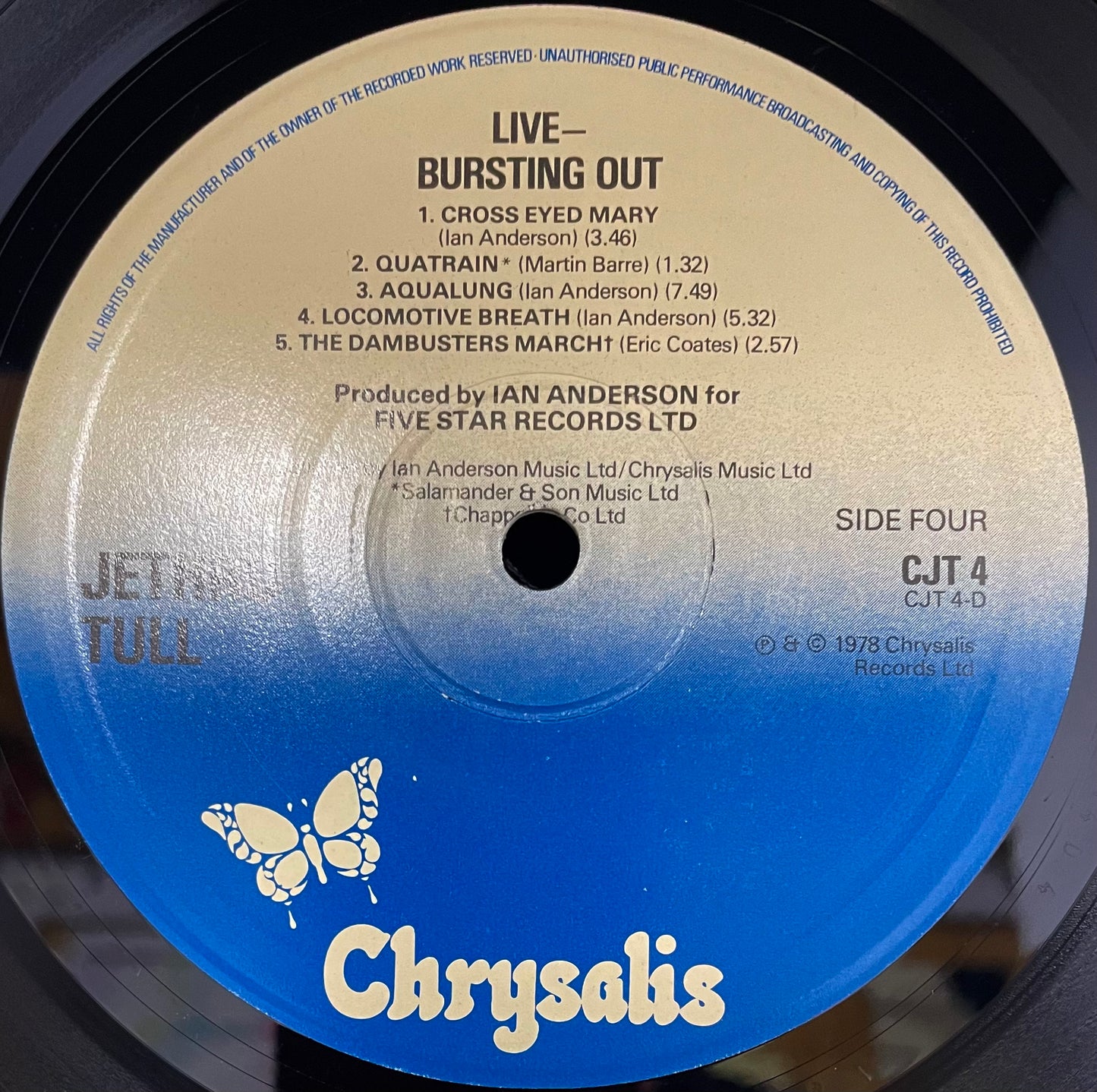 Jethro Tull – Live - Bursting Out - USED Vinyl 2LP