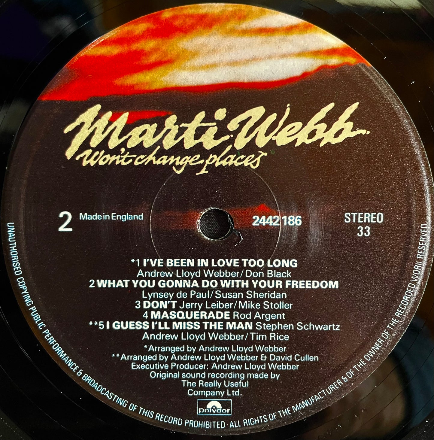 Marti Webb – Won't Change Places - USED Vinyl LP