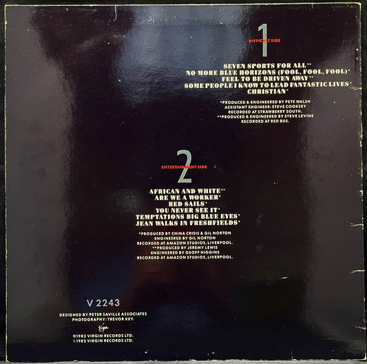 China Crisis – Difficult Shapes & Passive Rhythms - Some People Think It's Fun To Entertain - USED Vinyl LP