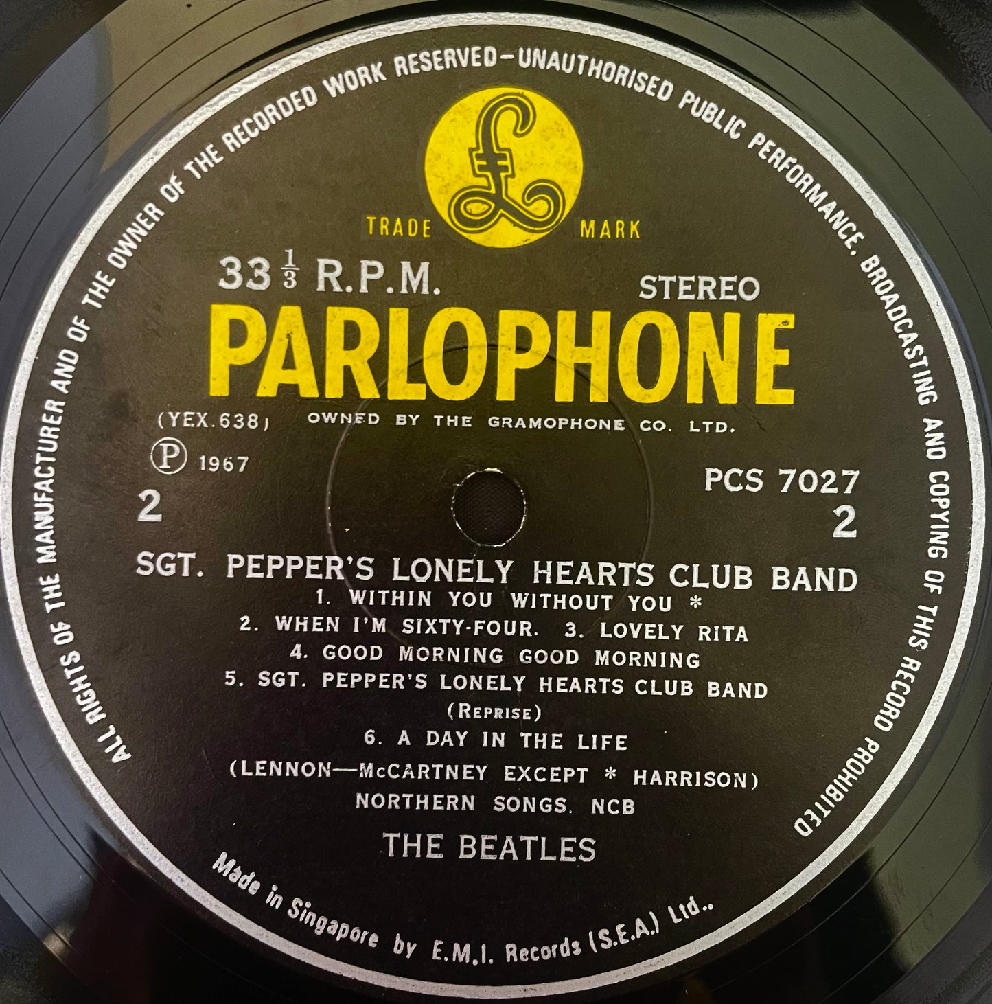 The Beatles – Sgt. Pepper's Lonely Hearts Club Band - Singapore Press - Stereo - USED Vinyl LP