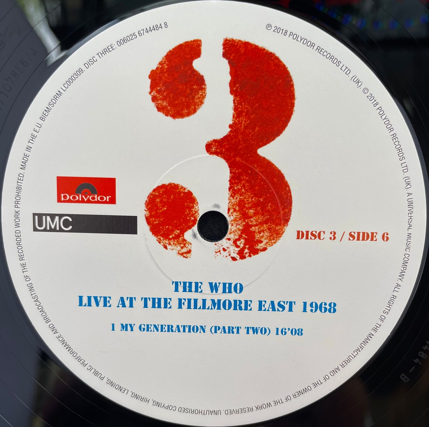 The Who – Live At The Fillmore East 1968 - USED Vinyl 3LP
