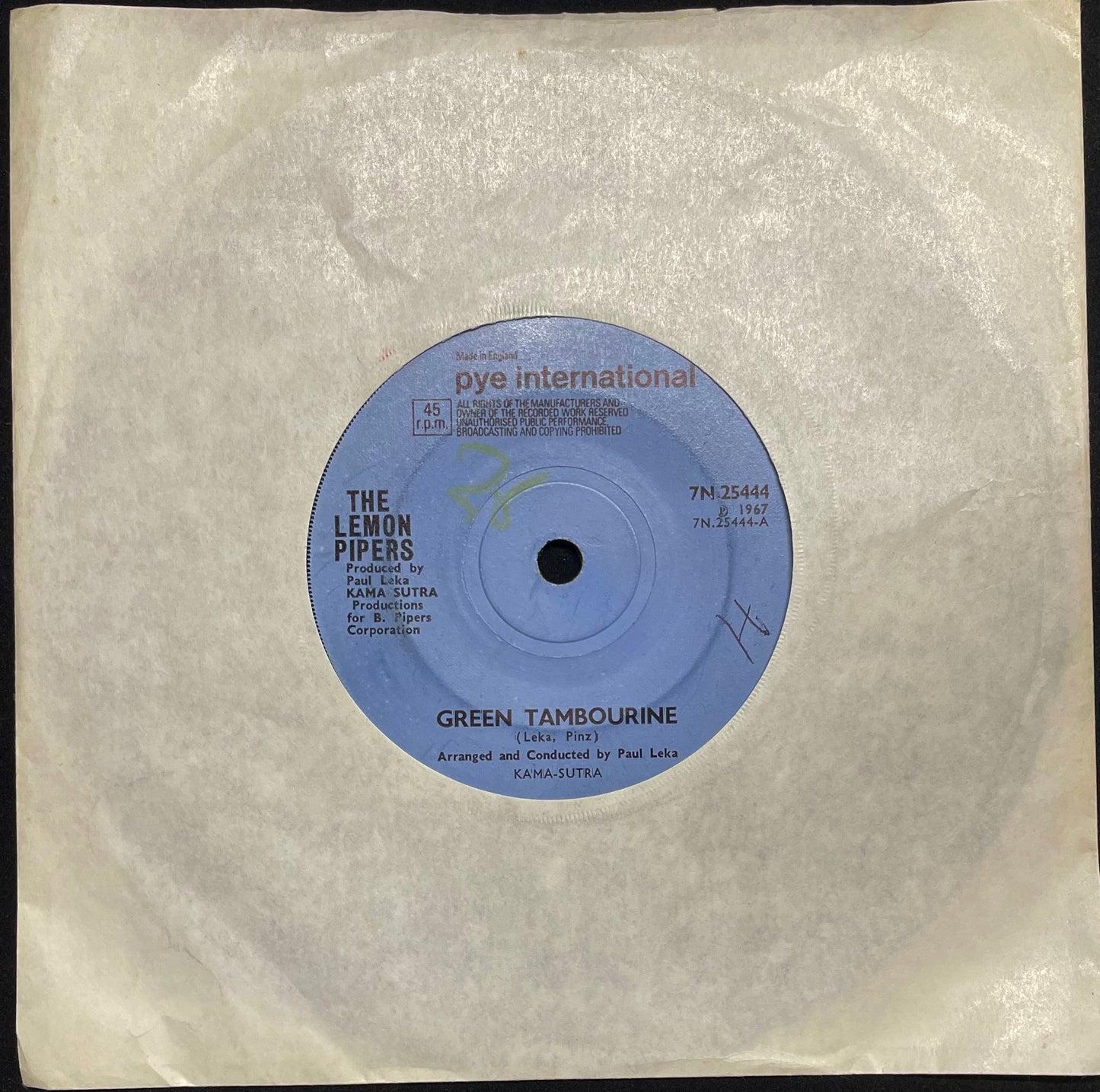 The Lemon Pipers – Green Tambourine - USED Vinyl 7" Single