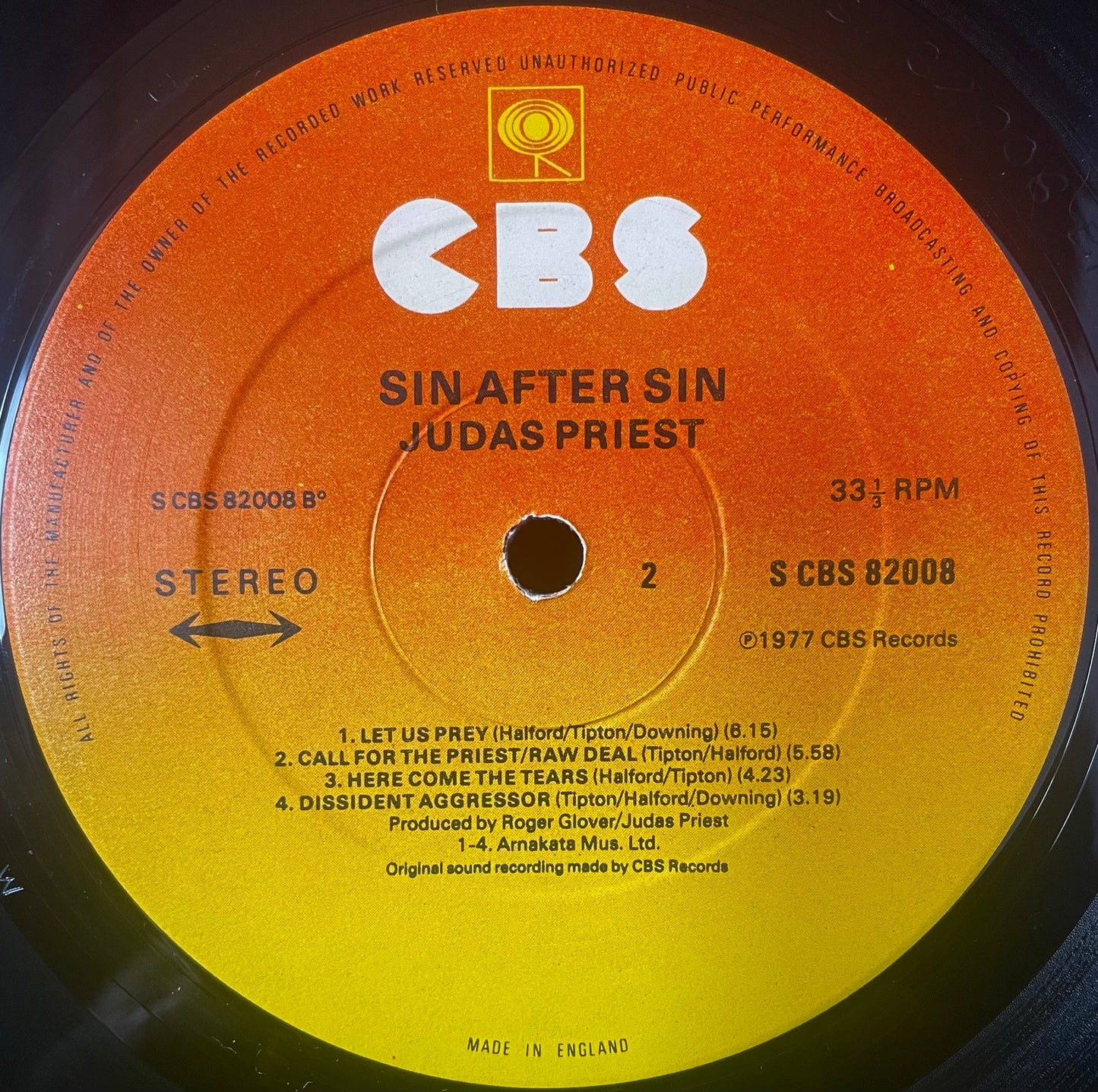 Judas Priest – Sin After Sin - USED Vinyl LP