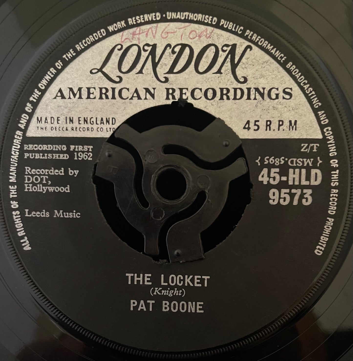 Pat Boone – Speedy Gonzales - USED Vinyl 7" Single