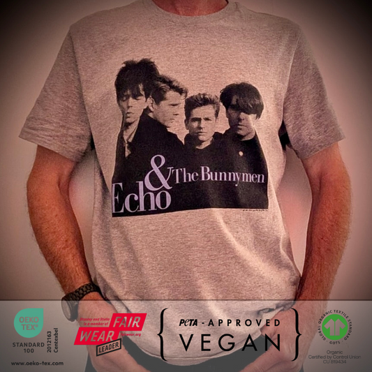 Official Echo & The Bunnymen Vintage Grey Album T-Shirt