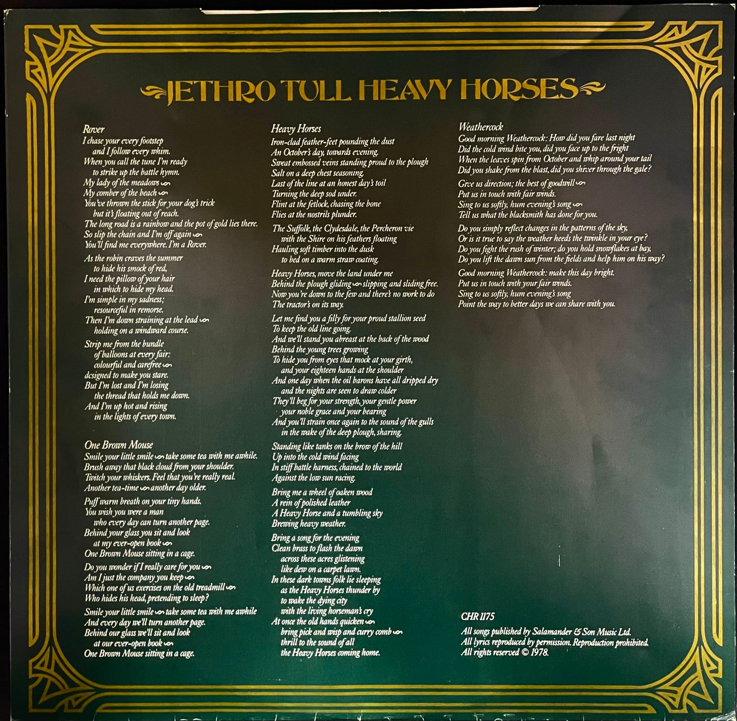 Jethro Tull – Heavy Horses - USED Vinyl LP