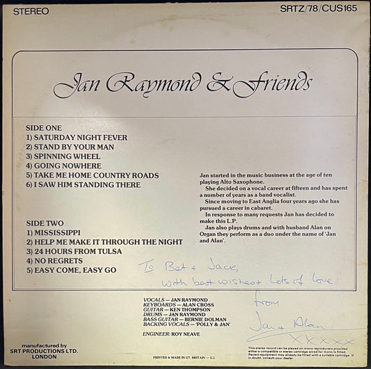 Jan Raymond – Jan Raymond & Friends - USED Vinyl LP