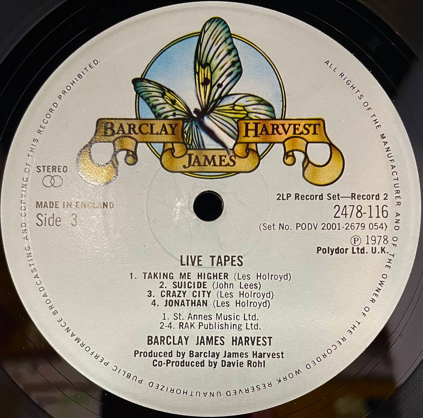 Barclay James Harvest – Live Tapes - USED Vinyl 2LP