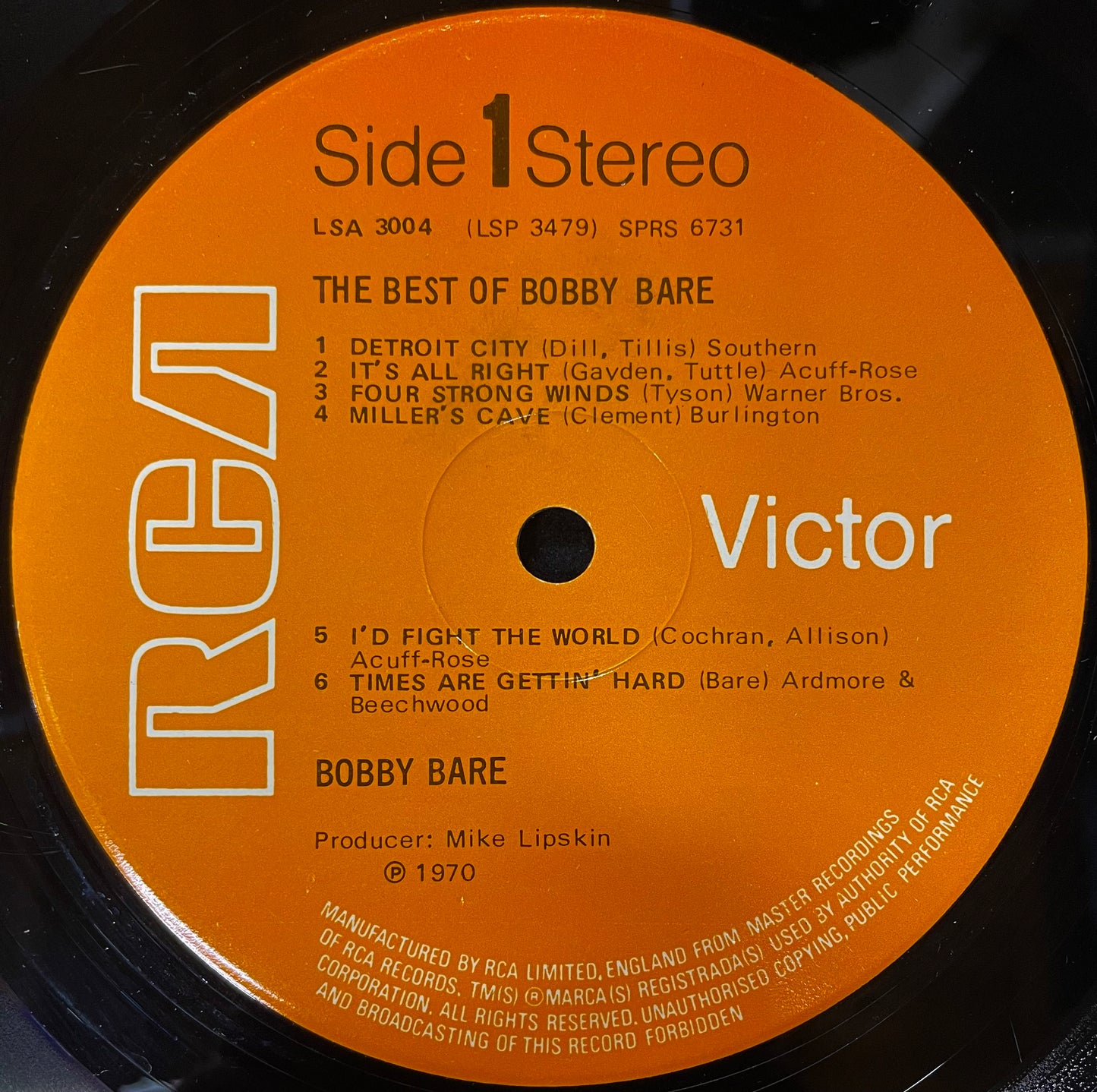 Bobby Bare – The Best Of Bobby Bare - USED Vinyl LP