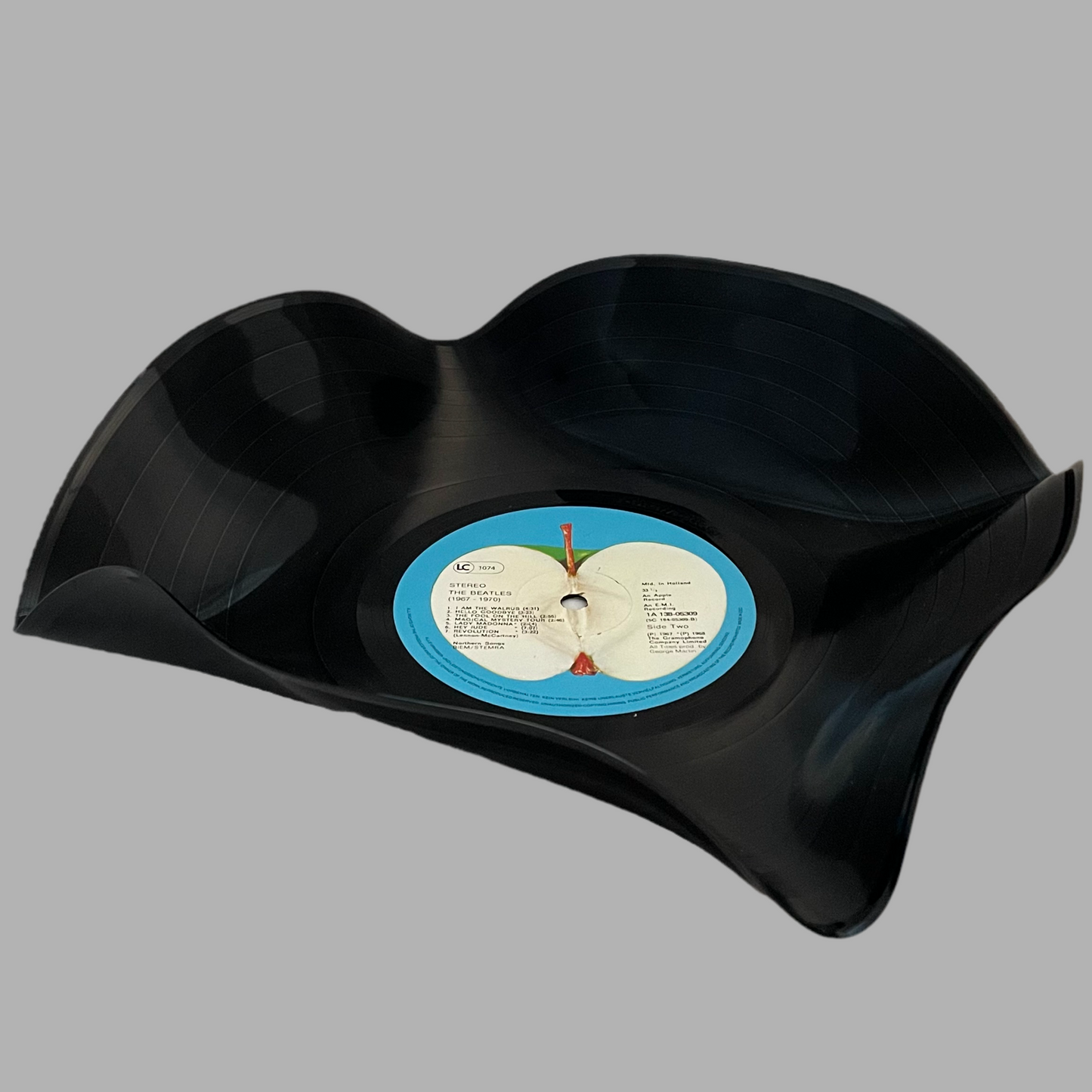 The 'Apple 67-70’ 12" Vinyl Record Bowl Set of 2