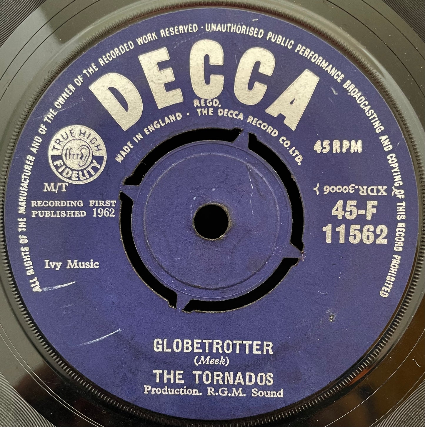 The Tornados – Globetrotter – gebrauchte 7"-Vinyl-Single