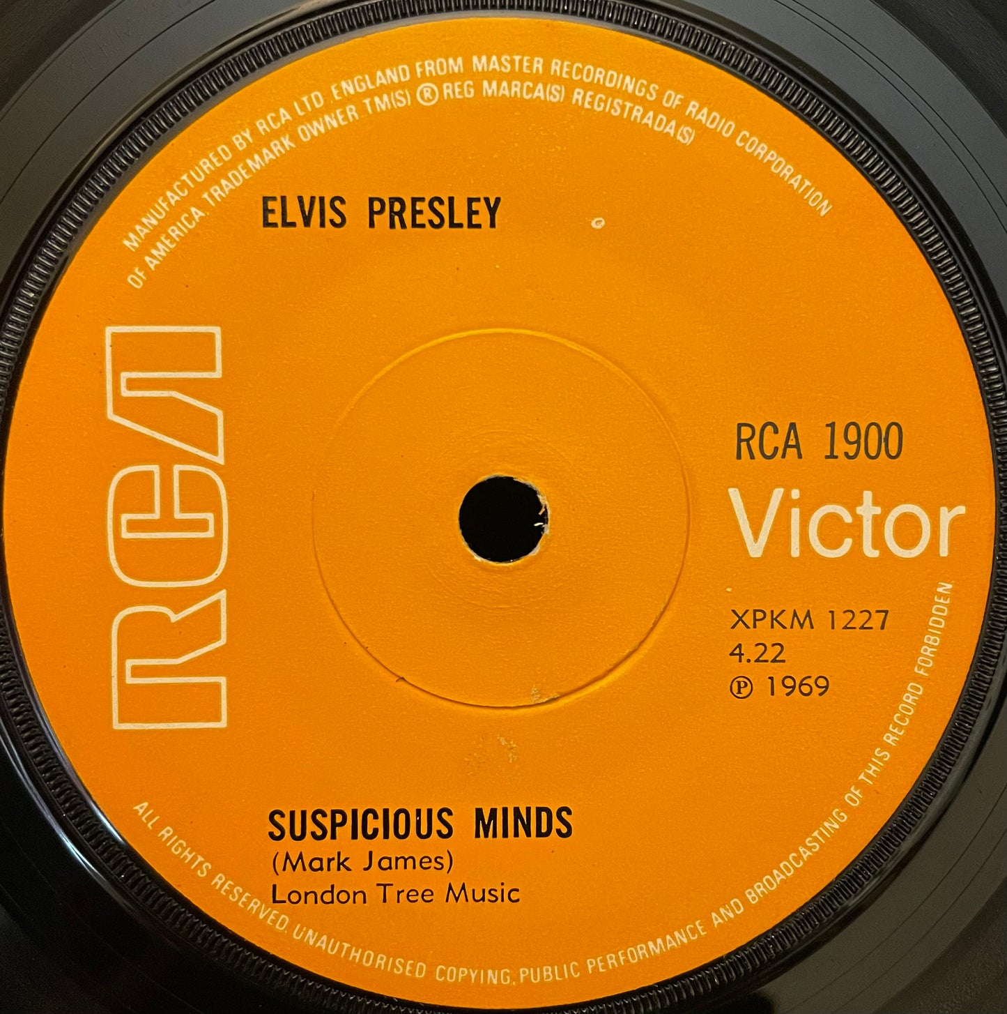 Elvis Presley – Suspicious Minds - USED Vinyl 7" Single