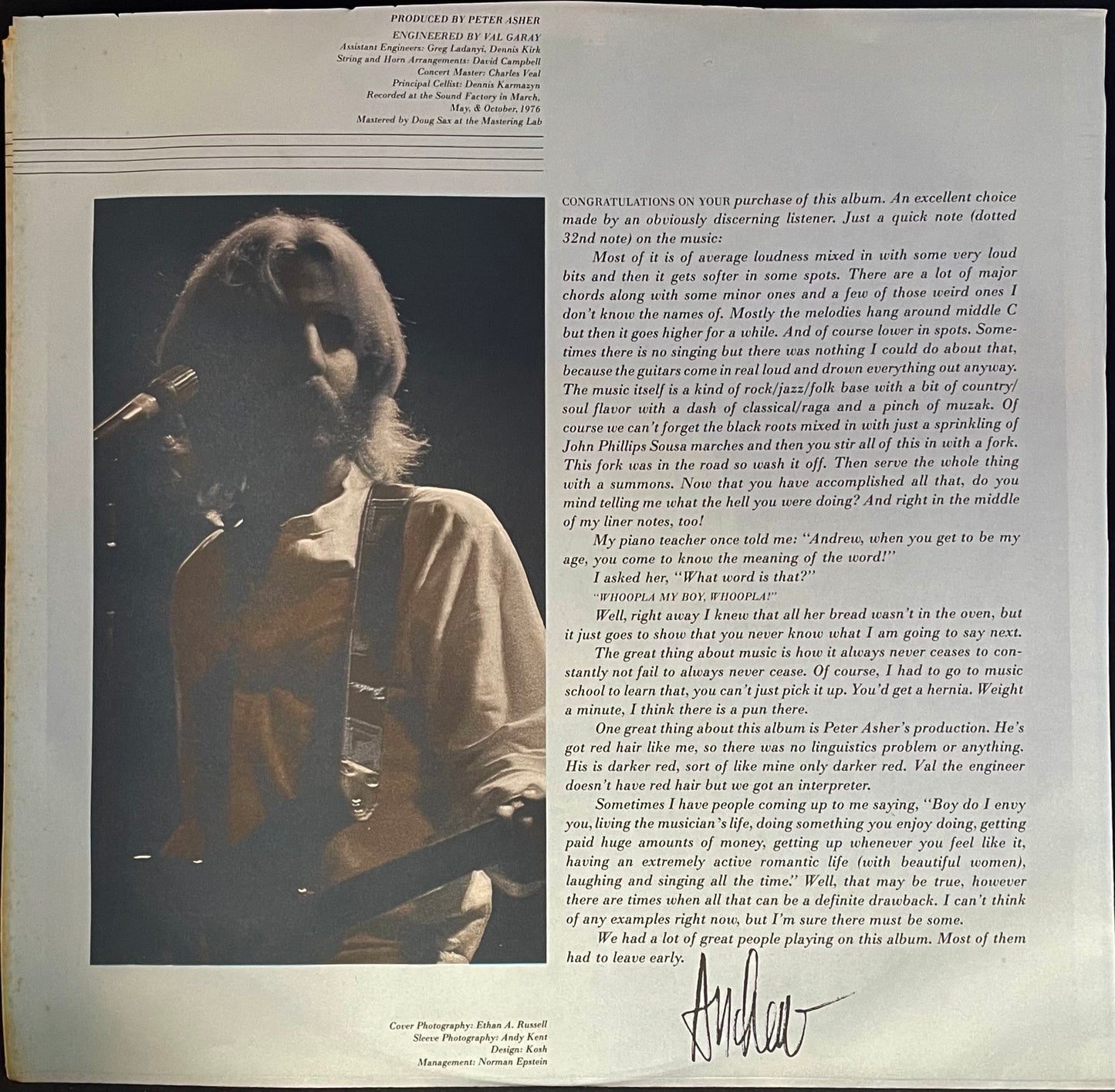 Andrew Gold – What's Wrong With This Picture? - USED Vinyl LP