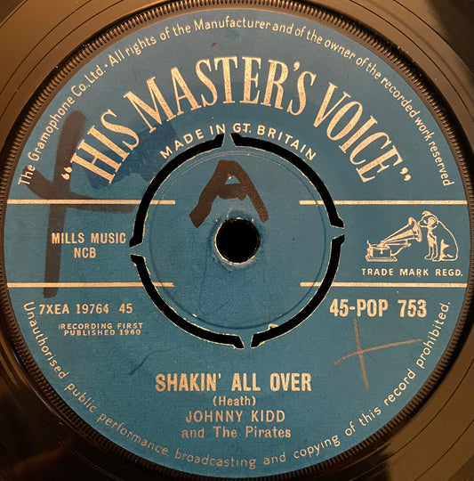 Johnny Kidd and The Pirates – Shakin' All Over - USED Vinyl 7" Single