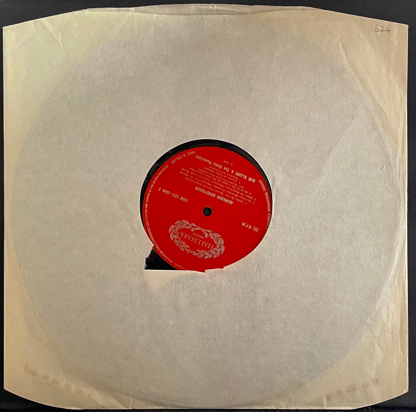 Bob Blaine And The Aloha Hawaiians – Hawaiian Honeymoon - USED Vinyl LP