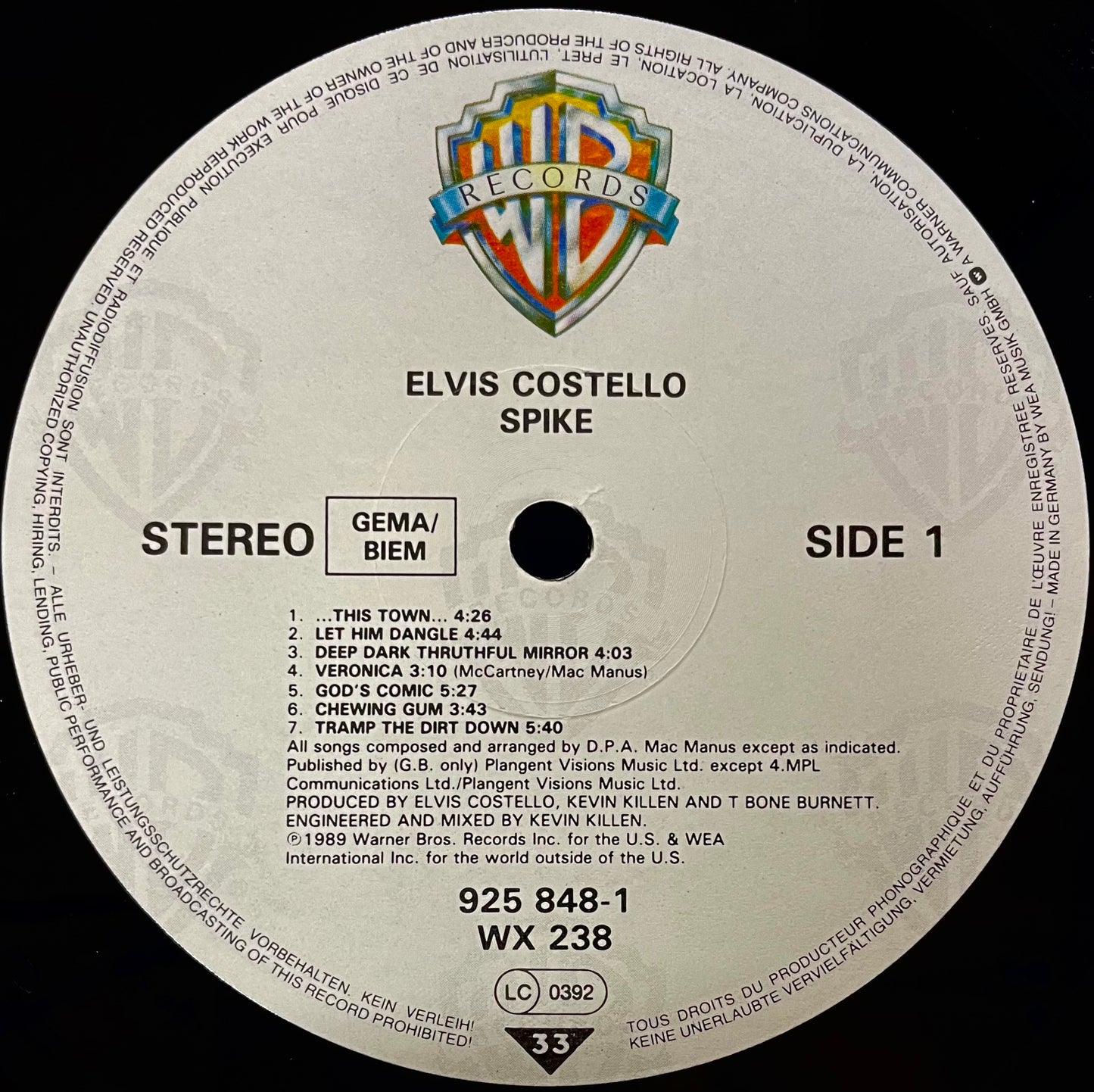 Elvis Costello – Spike - USED Vinyl LP