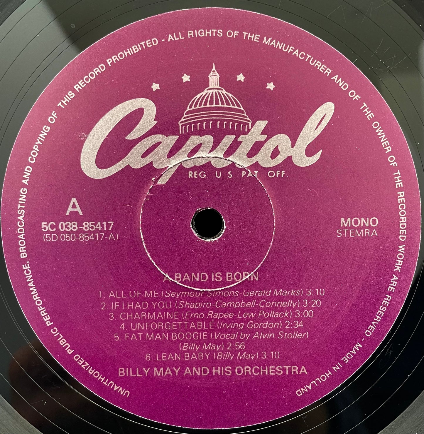 Billy May – A Band Is Born – USED Vinyl LP - MONO