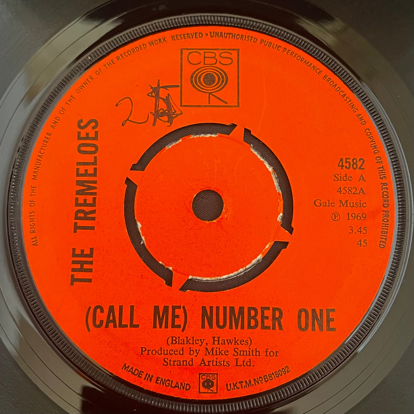 The Tremeloes – (Call Me) Number One - USED Vinyl 7" Single