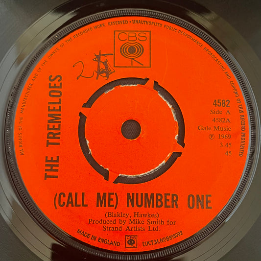 The Tremeloes – (Call Me) Number One - USED Vinyl 7" Single