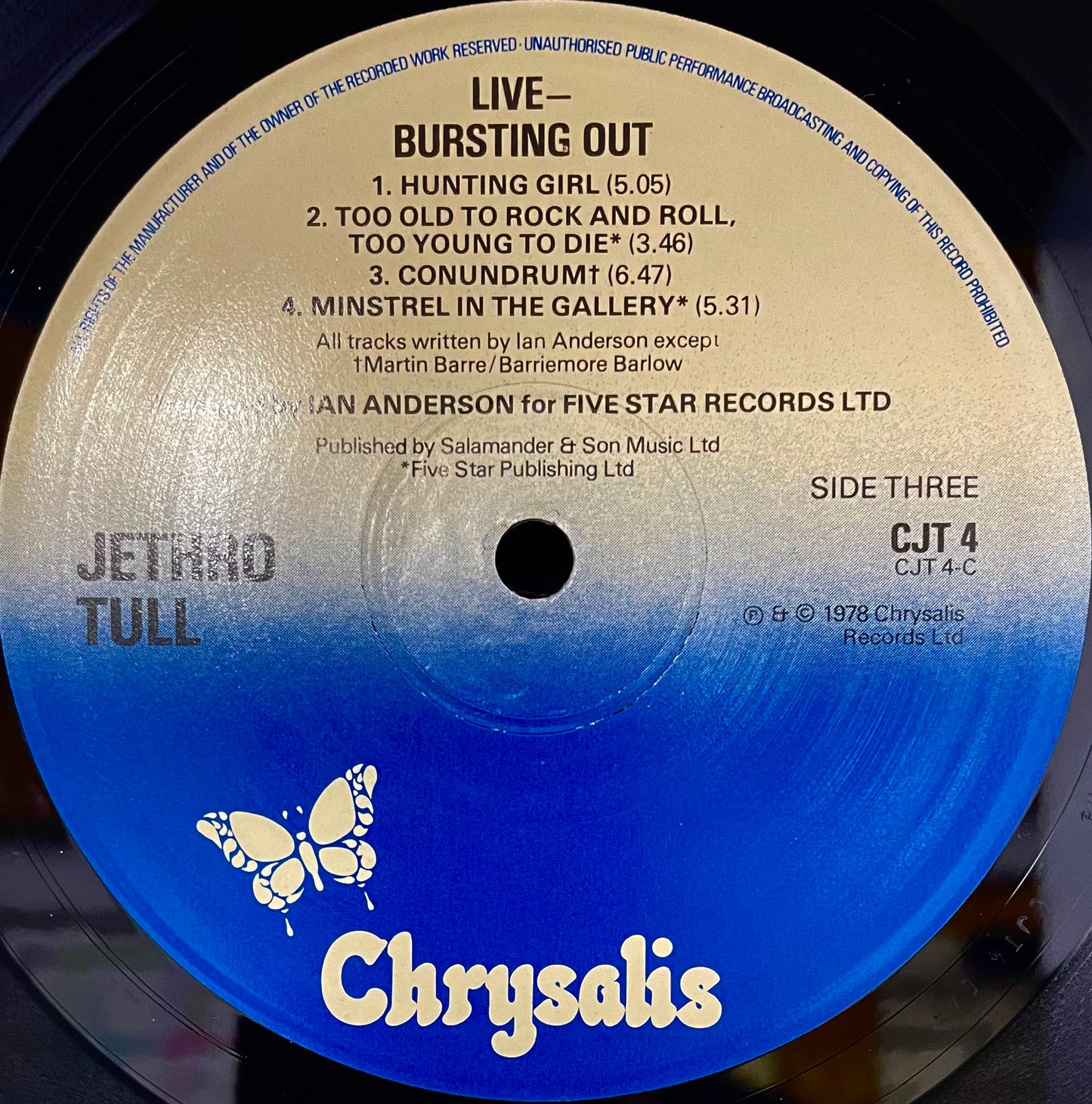 Jethro Tull – Live - Bursting Out - USED Vinyl 2LP