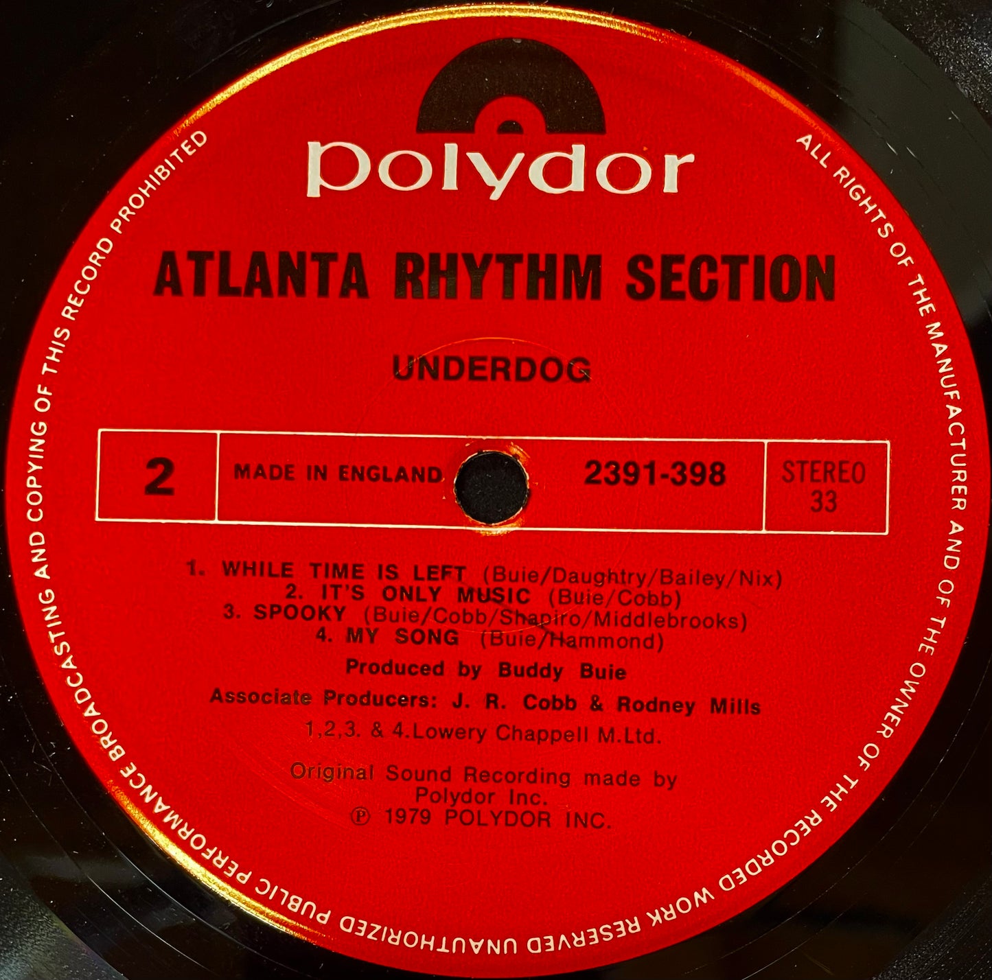 Atlanta Rhythm Section – Underdog - USED Vinyl LP