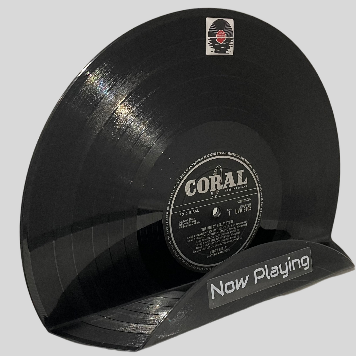 The 'Coral’ Vinyl Record ‘Now Playing’ Record Stand