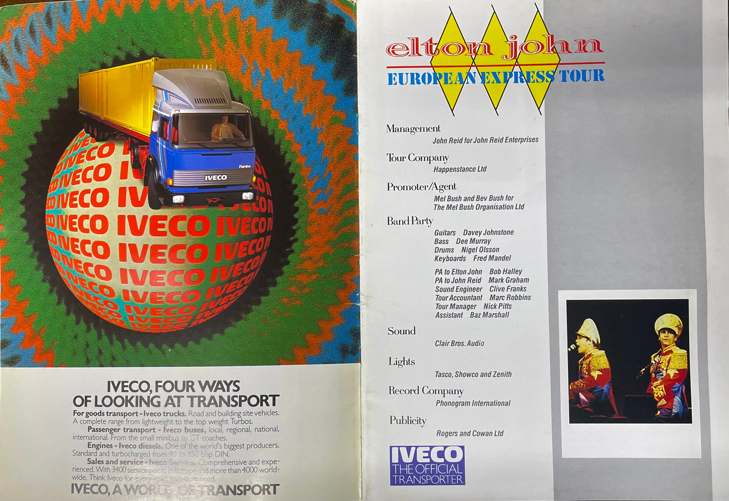 Elton John - European Express Tour Programme