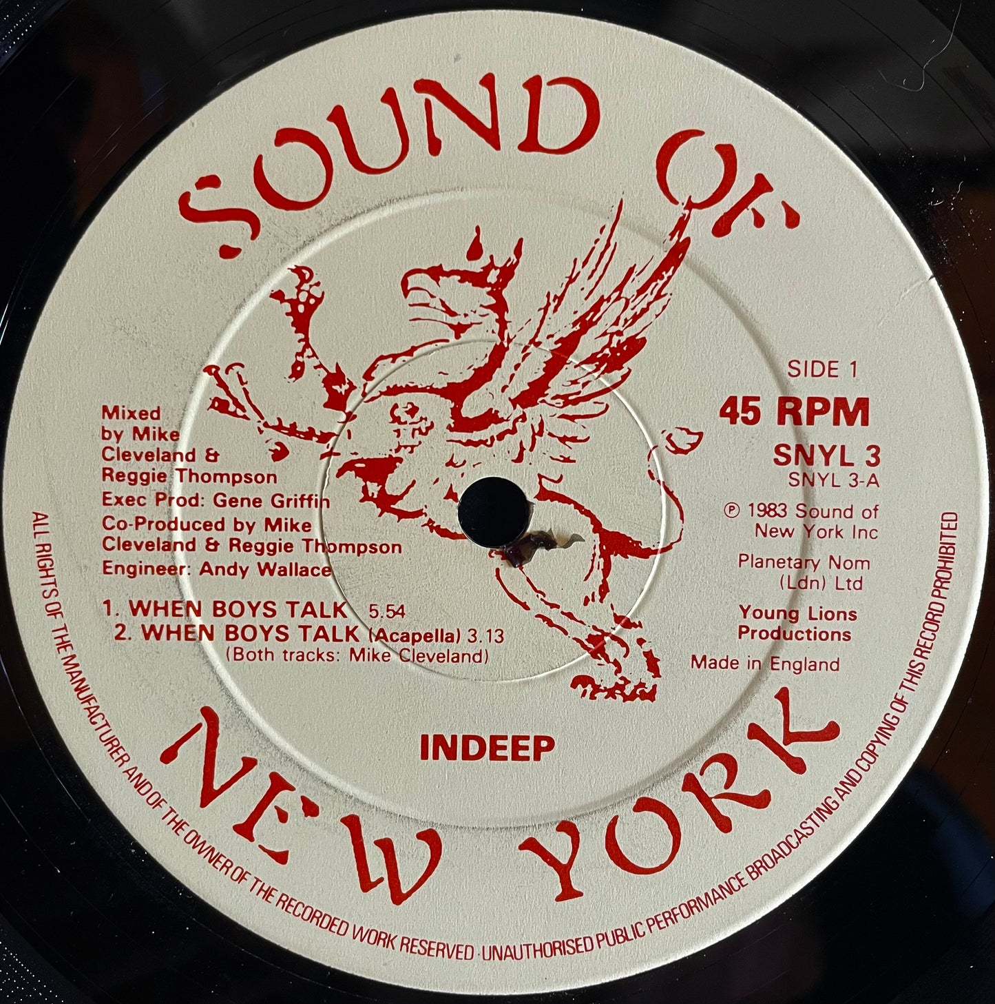 Indeep – When Boys Talk - USED Vinyl 12" Single