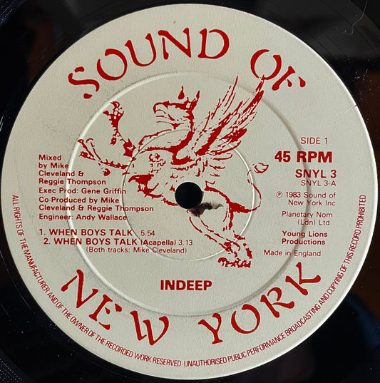 Indeep – When Boys Talk - USED Vinyl 12" Single