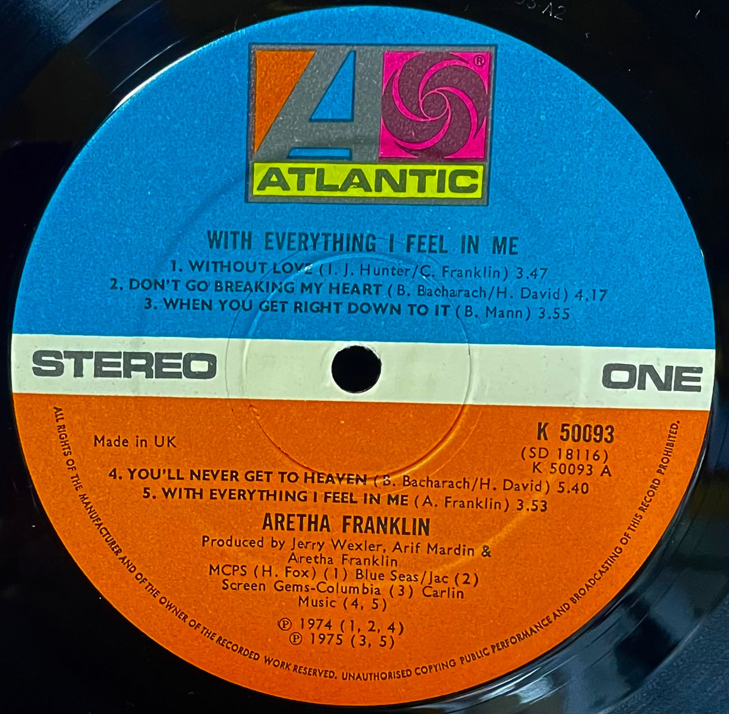 Aretha Franklin – With Everything I Feel In Me - USED Vinyl LP