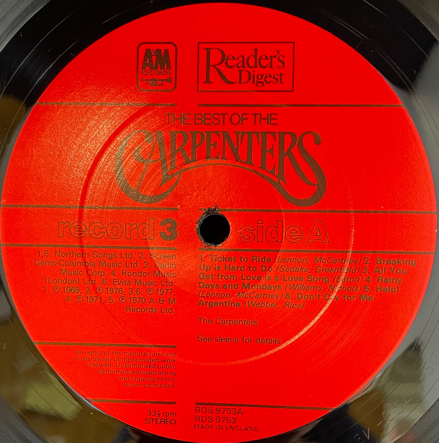 Carpenters – The Best Of The Carpenters - USED Vinyl 4LP Box Set