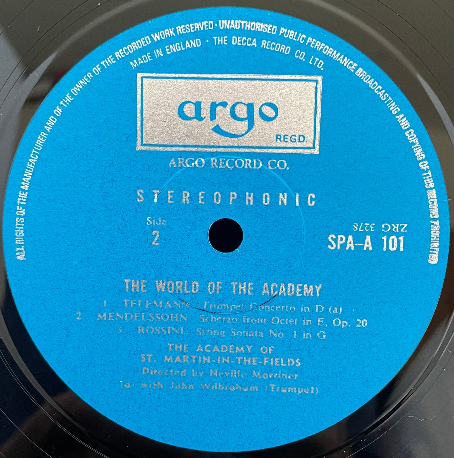 The Academy Of St. Martin-in-the-Fields – The World Of The Academy – USED Vinyl LP