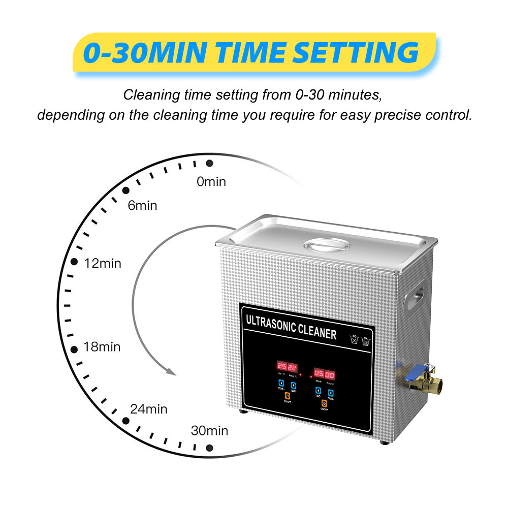 6L Ultrasonic Vinyl Record Cleaner Machine With Lifting Bracket for 12",10" & 7" Record Cleaning