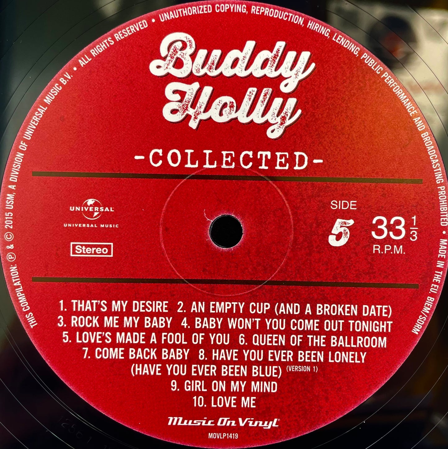 Buddy Holly – Collected - USED 180G Vinyl 3LP Set
