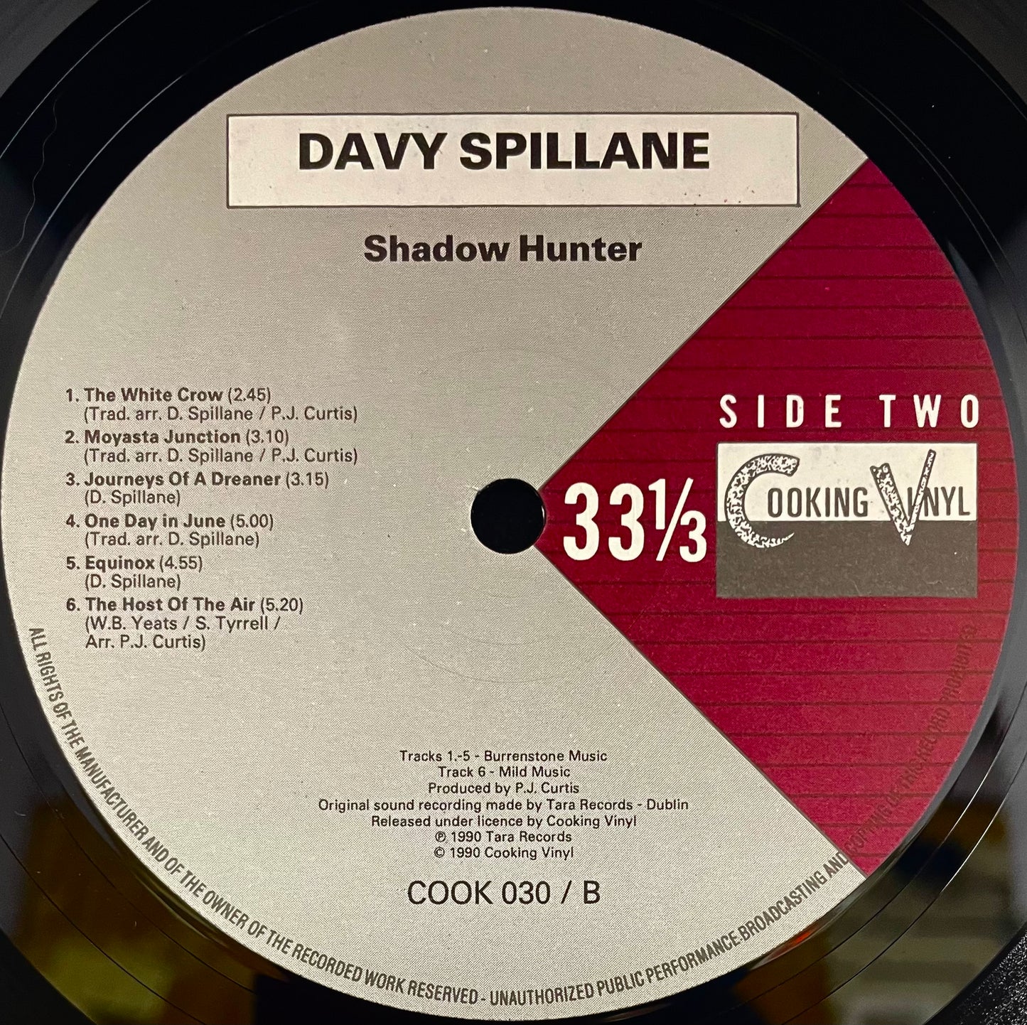 Davy Spillane – Shadow Hunter - USED Vinyl LP