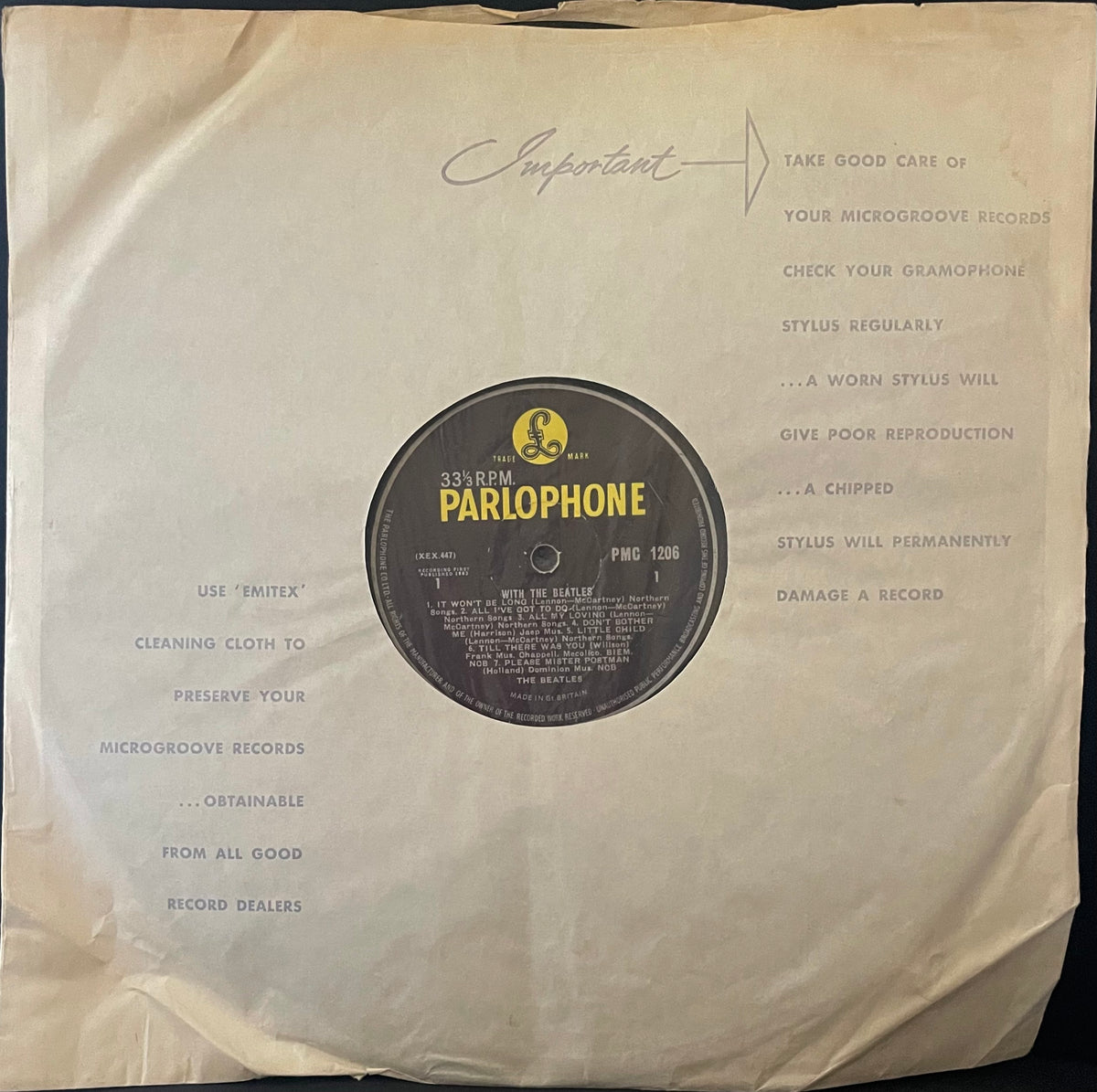 The Beatles – With The Beatles - USED Vinyl 12" LP
