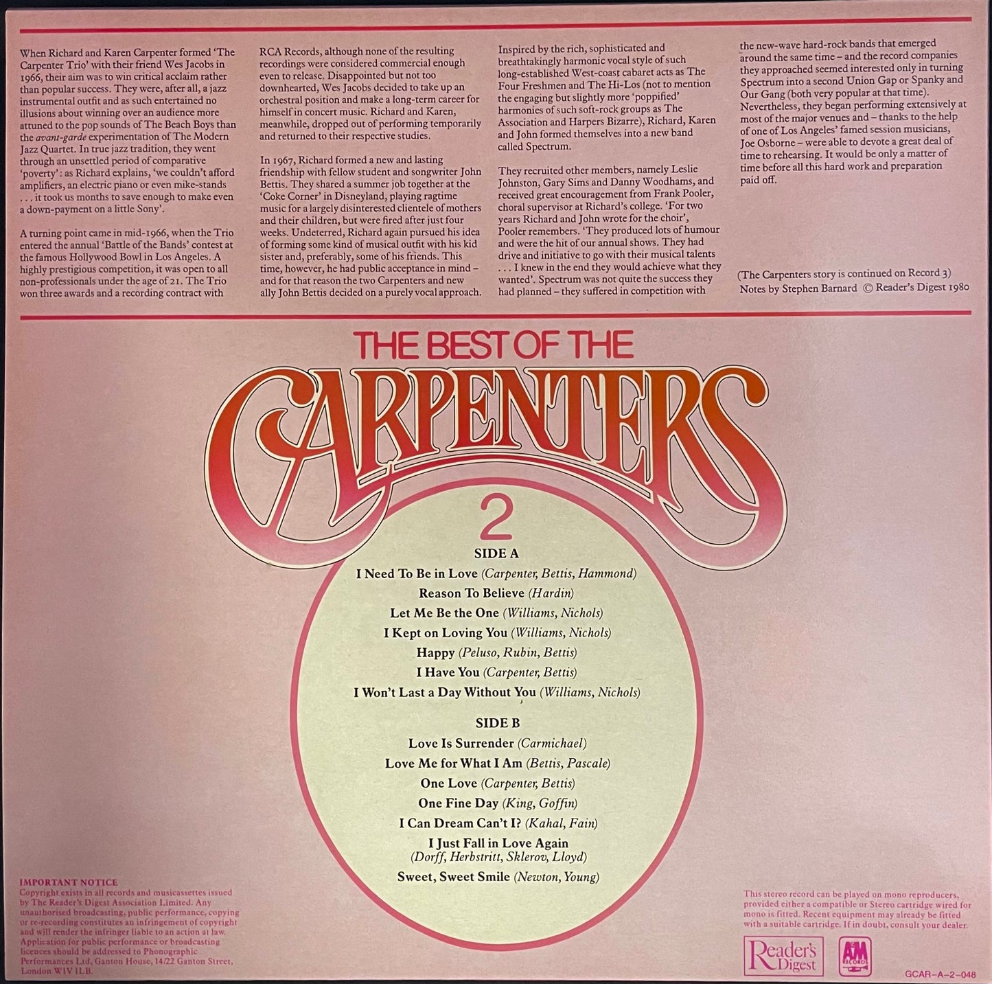 Carpenters – The Best Of The Carpenters - USED Vinyl 4LP Box Set